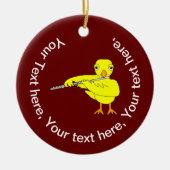 Flute Chick Keramik Ornament (Vorne)