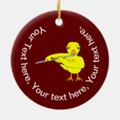 Flute Chick Keramik Ornament (Hinten)