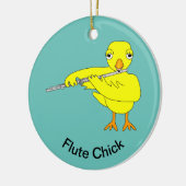 Flute Chick Keramik Ornament (Links)