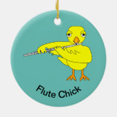 Flute Chick Keramik Ornament (Hinten)