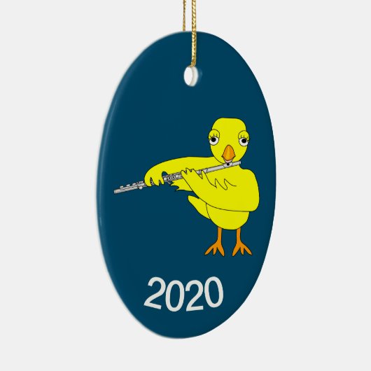 Flute Chick Keramik Ornament (Rechts)