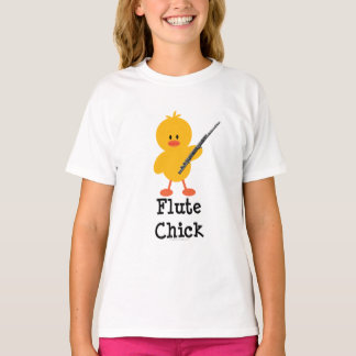 Flute Chick Kids Ringer T-Shirt