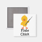 Flute Chick Magnet (Vorderseite/Rückseite)