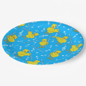 Flute Chick Musiknoten Pappteller (Schrägansicht)