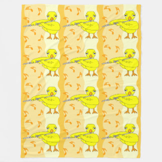 Flute Chick Muster Fleecedecke