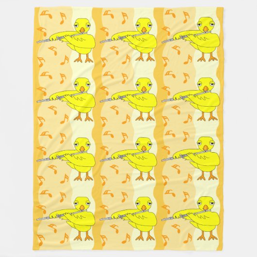 Flute Chick Muster Fleecedecke (Vorderseite)