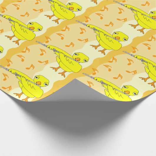 Flute Chick Muster Geschenkpapier (Ecke)