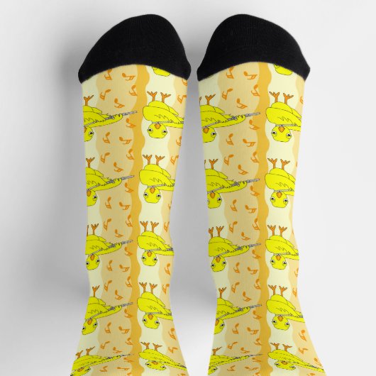 Flute Chick Muster Socken (Oben)