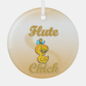 Flute Chick Ornament Aus Glas (Vorderseite)