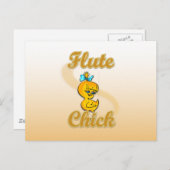 Flute Chick Postkarte (Vorne/Hinten)