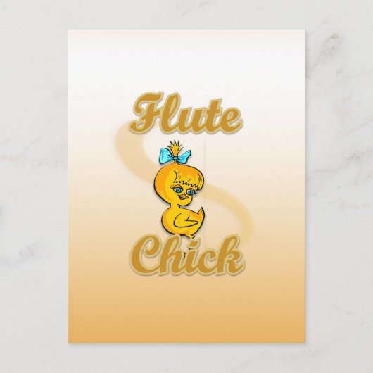 Flute Chick Postkarte (Vorderseite)