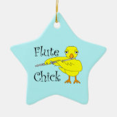 Flute Chick Text Keramik Ornament (Vorne)