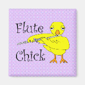 Flute Chick Text Magnet (Vorne)