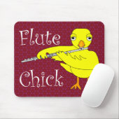 Flute Chick Text Mousepad (Mit Mouse)