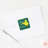 Flute Chick Text Quadratischer Aufkleber (Umschlag)