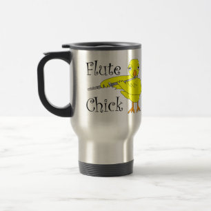 Flute Chick Text Reisebecher