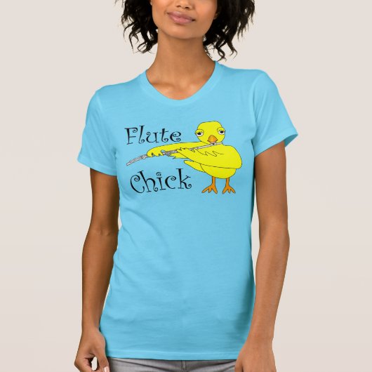 Flute Chick Text T-Shirt (Vorderseite)