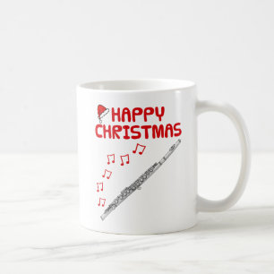 Flute Christmas Flutist Musician Music Teacher Kaffeetasse