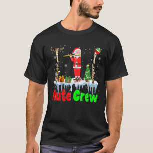 Flute Crew Santa Playing Flute Musikinstrumente T-Shirt