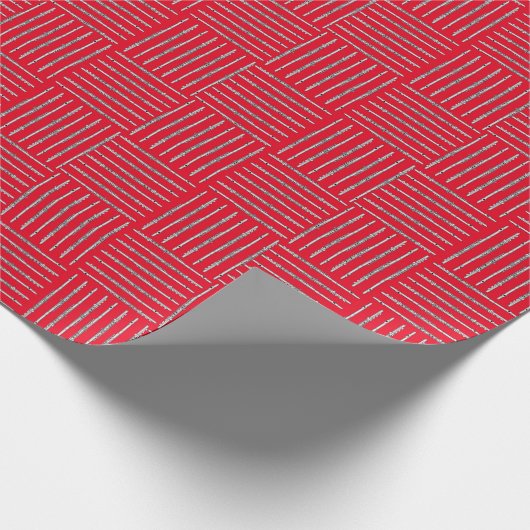 Flute Crosshatch Wrapping Paper Geschenkpapier (Ecke)