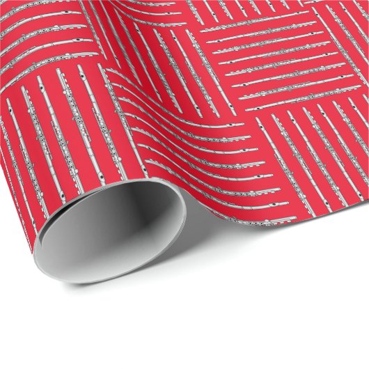 Flute Crosshatch Wrapping Paper Geschenkpapier (Rolleneckpunkt)