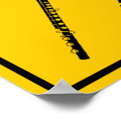 Flute Crossing Highway-Zeichen Poster (Ecke)
