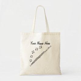 Flute Custom Tote Bag Flutist Musikergeschenk Tragetasche
