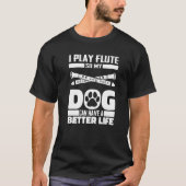 Flute Dog - Woodwind Fluter Flutist Premium T-Shirt (Vorderseite)