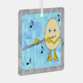 Flute Egghead Ornament Aus Metall (Vorderseite Rechts)
