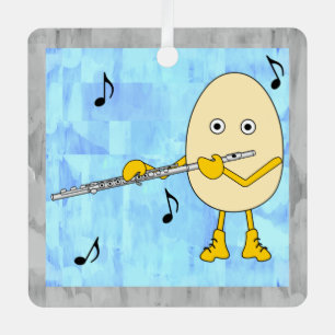 Flute Egghead Ornament Aus Metall