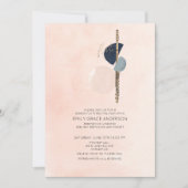 Flute Erwägung Abstrakt Rosa und Blau Foto Einladung (Vorderseite)