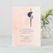 Flute Erwägung Abstrakt Rosa und Blau Foto Einladung (Stehend Vorderseite)