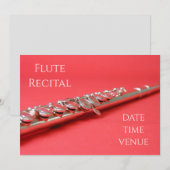Flute Erwägung elegante Konzertleistung Einladung (Vorne/Hinten)