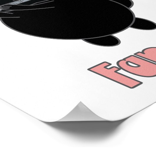 Flute Fanatic Black Cat Poster (Ecke)