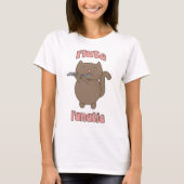 Flute Fanatic Brown Cat T-Shirt (Vorderseite)