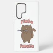 Flute Fanatic Funny Cat Samsung Galaxy Hülle (Rückseite)