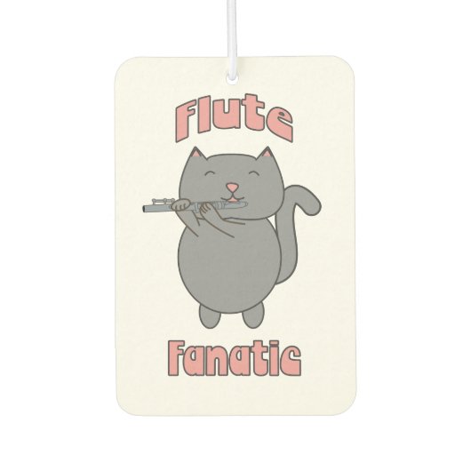 Flute Fanatic Gray Cat Pink Autolufterfrischer (Vorderseite)