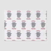 Flute Fanatic Gray Cat Pink Funny Seidenpapier (Vorderseite)