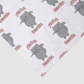 Flute Fanatic Gray Cat Pink Funny Seidenpapier (Ausschnitt)