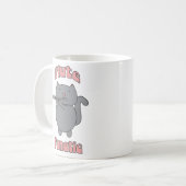 Flute Fanatic Gray Cat Pink Kaffeetasse (Vorderseite Links)
