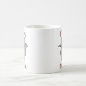 Flute Fanatic Gray Cat Pink Kaffeetasse (Mittel)