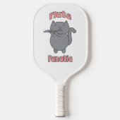 Flute Fantic Pink Gray Cat Funny Pickleball Schläger (Vorderseite)