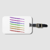 Flute farbiger Regenbogen Gepäckanhänger (Vorderseite (Horizontal))