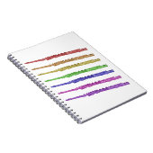 Flute farbiger Regenbogen Notizblock (Rechte Seite)