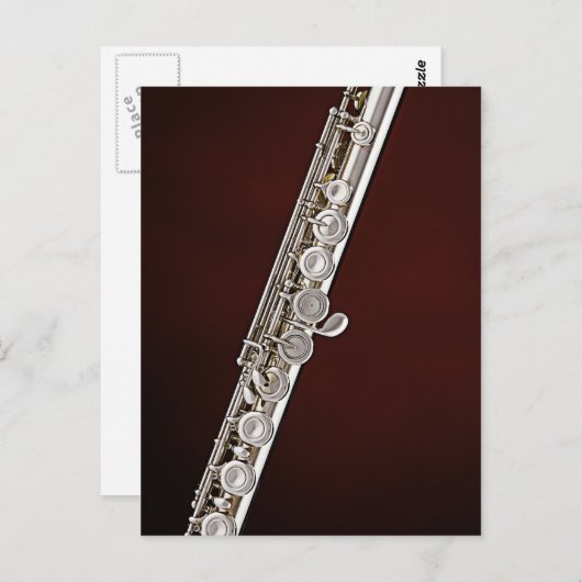 Flute Flutist Musician Postcard Postkarte (Vorne/Hinten)