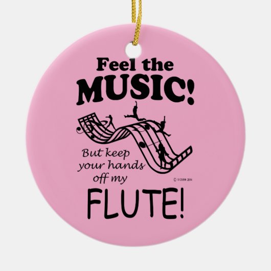 Flute fühlen die Musik Keramik Ornament (Vorne)