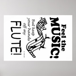 Flute fühlen die Musik Poster