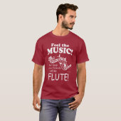 Flute fühlen die Musik T-Shirt (Vorne ganz)