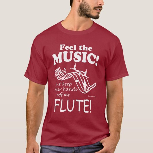 Flute fühlen die Musik T-Shirt (Vorderseite)