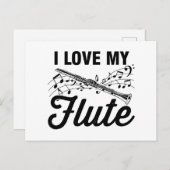 Flute | Geschenke für Musikinstrumente Postkarte (Vorne/Hinten)